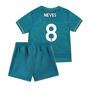 Wolves Ruben Neves #8 babykläder Bortatröja barn 2022-23 Korta ärmar (+ Korta byxor)